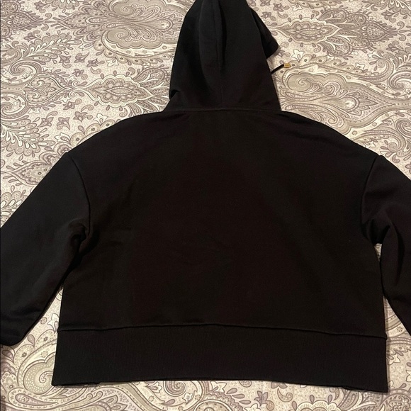 Balmain Black Cropped Hoodie - Picture 7 of 10